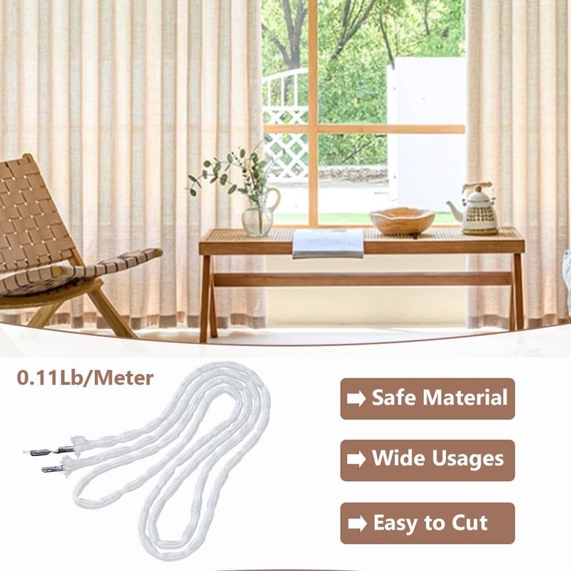 Primst Curtain Weighted Tape Fabric Drapery Weighted Alloy Rope for