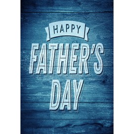 America Forever Father's Day House Flag - Blue Wood - World's Best Dad - Happy Love- 28 x 40 Inches - Seasonal Yard Outdoor Decorative Double Sided Flag