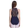 (Small, Navy Blue) - ModLatBal Women's Halter Neck Spandex Cotton