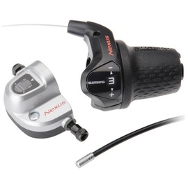 Shimano Unisex - Adult Nexus Twist Grip Shifter, Silver, Black, One Size