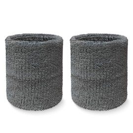 Couver - Muñequera deportiva de algodón sólido de rizo, 1 par