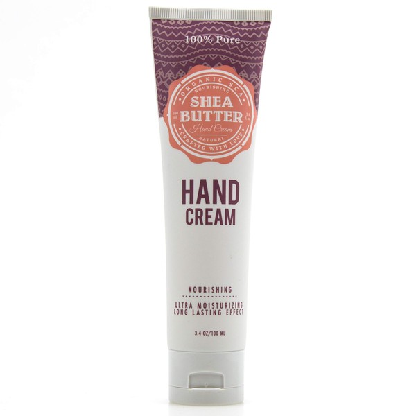Organic SCA 100% Pure & Natural Moisturizing Hand Cream For Dry Hands - 3.4 oz / 100 ml