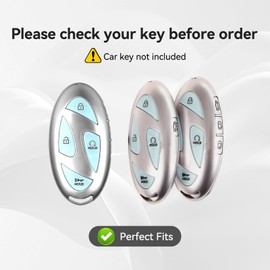 ZVRSUA Car Key Protective Case Fits Hyundai, Key Cover TPU Car Key Case Compatible with Hyundai Tucson NX4 Kona SX2 Grandeur GN7 Ioniq 6 Grand Prix Azera Elantra Sonata (Pink)