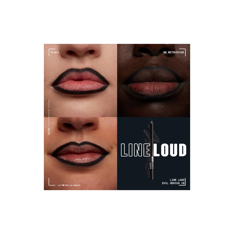 NYX Professional Makeup, Line Loud Lip Liner, Delineador de Labios,