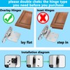 16 Pack Overlay Cabinet Hinges,1/2"Overlay Cabinet Hinge Satin Brushed Nickel
