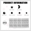 Pack of 4 Moon Face Gemstones Glitter Stones Stickers, Face