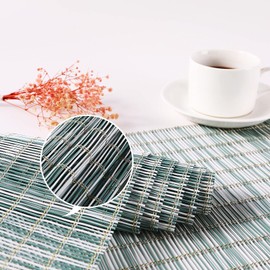 Miorkly Modern Table Runner, 150 x 30 cm, Washable Tablecloth Place Mat, PVC Bamboo, Simple and Natural Style, Table Linen, Placemat, Non-Slip, Heat Resistant, Indoor Place Mat, Table Decoration