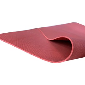 LMS Heat Resistant Silicone Sponge Foam Rubber Sheet, Texture, High Temp Press, Red 11.8 x11.8 inch 1.5mm Thickness (1)
