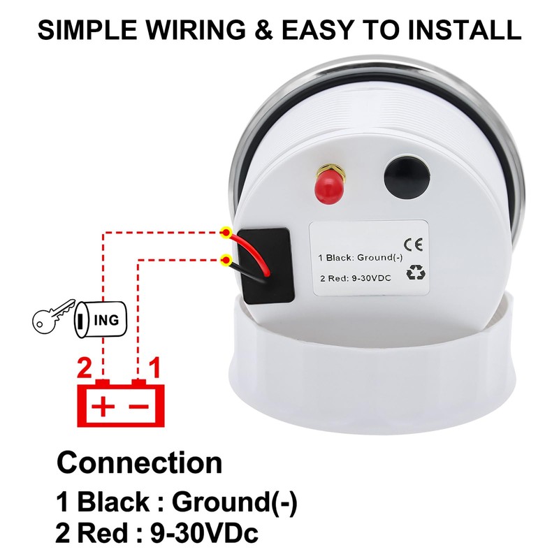 MAIMEIMI GPS Speedometer 85mm 3-3/8" Digital Boat GPS Speedometer Gauge