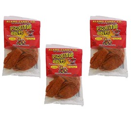 Alamo Picositas Belts Sour Spiced Mexican Candy, 1.5 Ounces (Pack of 3)
