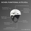 Black Crevice Children's Ski Helmet, 52-54 cm