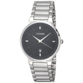 Citizen 60744 Reloj Clásico Analógico Cuarzo para Hombre, Negro/Plateado