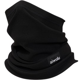 AIWOLU Neck Warmer Gaiter Cold Weather Ski Scarf Winter Thermal Windproof Stretch Soft for Snowboarding Daily Outdoors Men Women