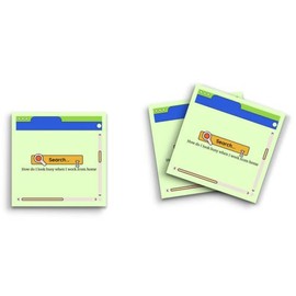 Butler in the Home Sticky Notes 12 Pack 3"x3" 50 Sheet Count Per Pad, Computer Search Desktop - How Do I Look Busy When I Work from Home, Cute Funny Memo Note Pads Stationery Journal Planner Paper