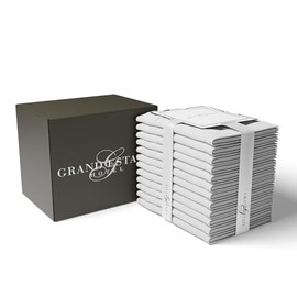 Ultra-Soft & Silky Sateen Weave Cotton-Rich Wrinkle-Resistant Pillowcase Set - 12-Piece Bulk Pillowcases for Hotels, Spas, Salons, Hospitals, King Size, White by Grand Estate Hotel