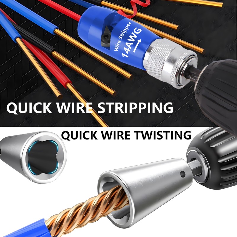 SICOU Wire Stripper and Wire Twister for Drill AWG Wire