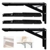ANTEISI Fold Down Table Wall Mounted Hinges,4 Pcs Folding Shelf
