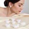 100 Pcs White Anti-Pain Earring Back Pads Silicone Cushion for