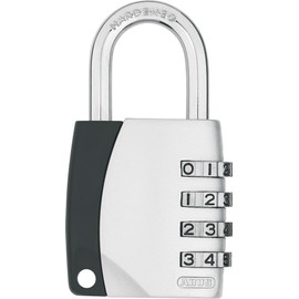 ABUS Combination Lock 155/20 - Padlock with Die-Cast Zinc Housing - Suitcase Lock/Locker Lock with Individually Adjustable Number Code - ABUS Security Level 3 - Silver