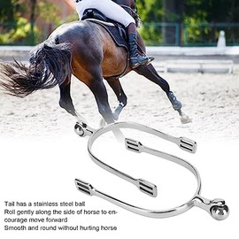 HEEPDD Espuelas de Acero Inoxidable con Bola Rodante para Caballo, Equitación Inglesa, Adiestramiento y Competencia, Accesorios para Botas de Montar Unisex