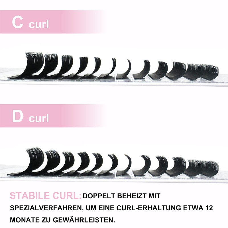 Individual Eyelashes Volume Eyelashes C-0.05-15 Eyelash Extensions 8-15 mm Length