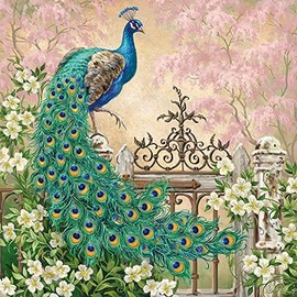 20 Napkins Elegant Peacock