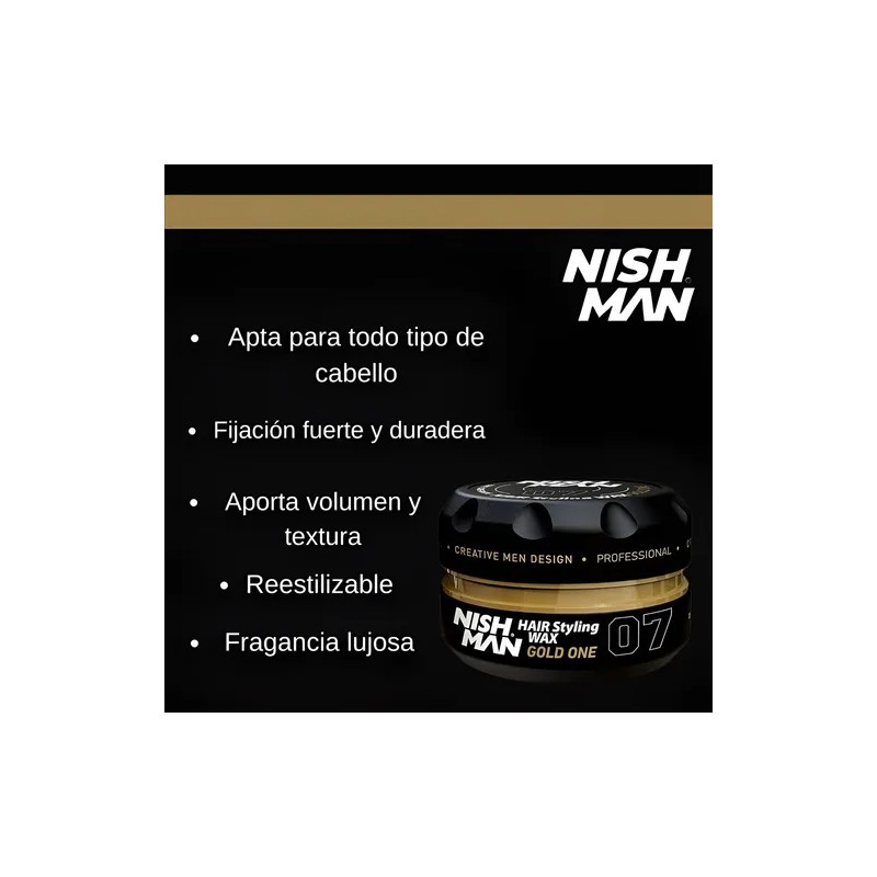 Hair Wax Nishman 07 Gold One Cera Para Peinar
