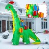 Calmbee 10 FT Christmas Inflatables Decoration, Giant Movable-Head Dinosaur with
