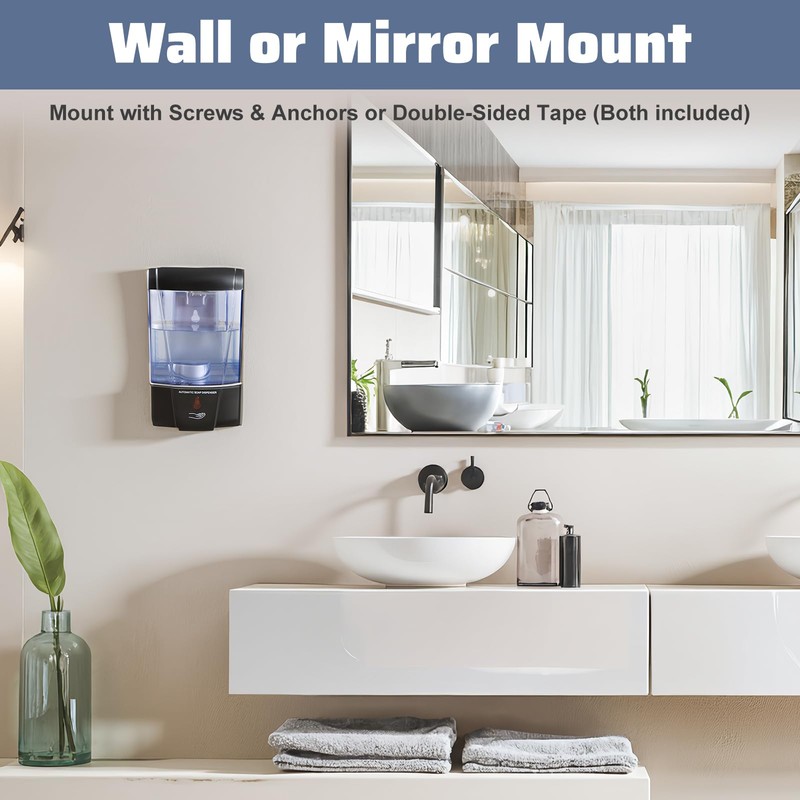 4 Pack Automatic Soap Dispenser Wall Mount,Touchless Liquid Soap Dispenser,Battery