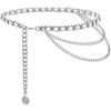 Liutufy Multi-layer Waist Chain Belt Stylish Leather Waist Chain for