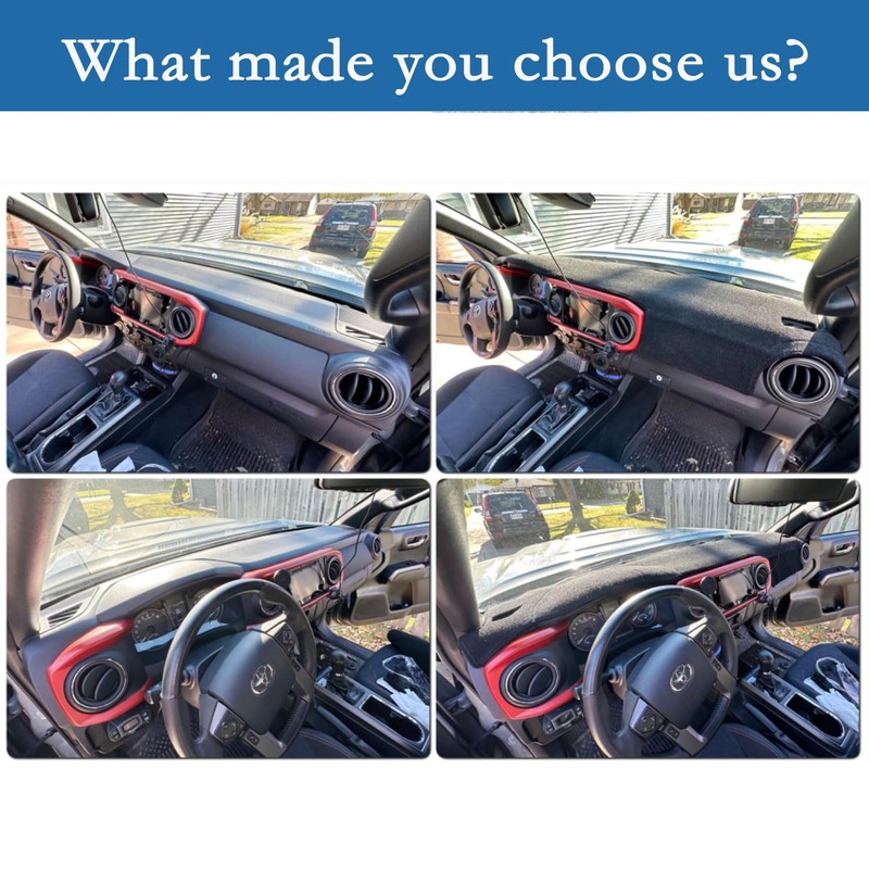 IIKSDII Dashboard Cover Mat for to-yota Tacoma 2016-2021 2022 2023