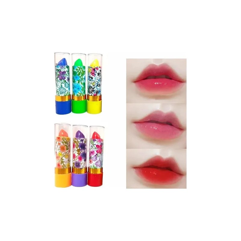 Labiales Mágicos Florales Con Aroma 12 Piezas Hidratantes