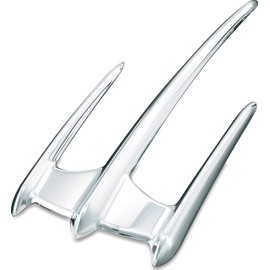Kuryakyn 7340 Motorcycle Accent Accessory: Triceptor Front Fender Tip, Chrome , black