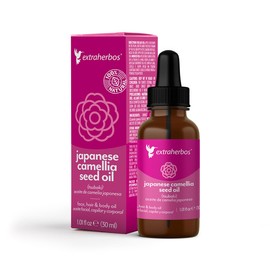 Extraherbos Japanese Camellia Oil 30ml - 100% Natural and Organic, Cold-Pressed, Anti-Wrinkle, Premium Moisturizer for Skin and Hair, Rich in Antioxidants, Vitamin E