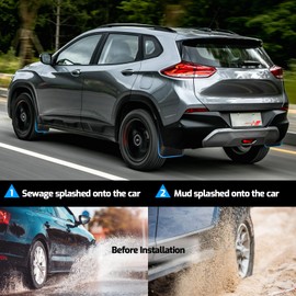 LISIXLIUYI Mud Flaps for 2024 Chevy Trax, Wheel & Tire Splash Guards, Mudflaps for Car, PP Material, Easy to Install, Complete Configuration
