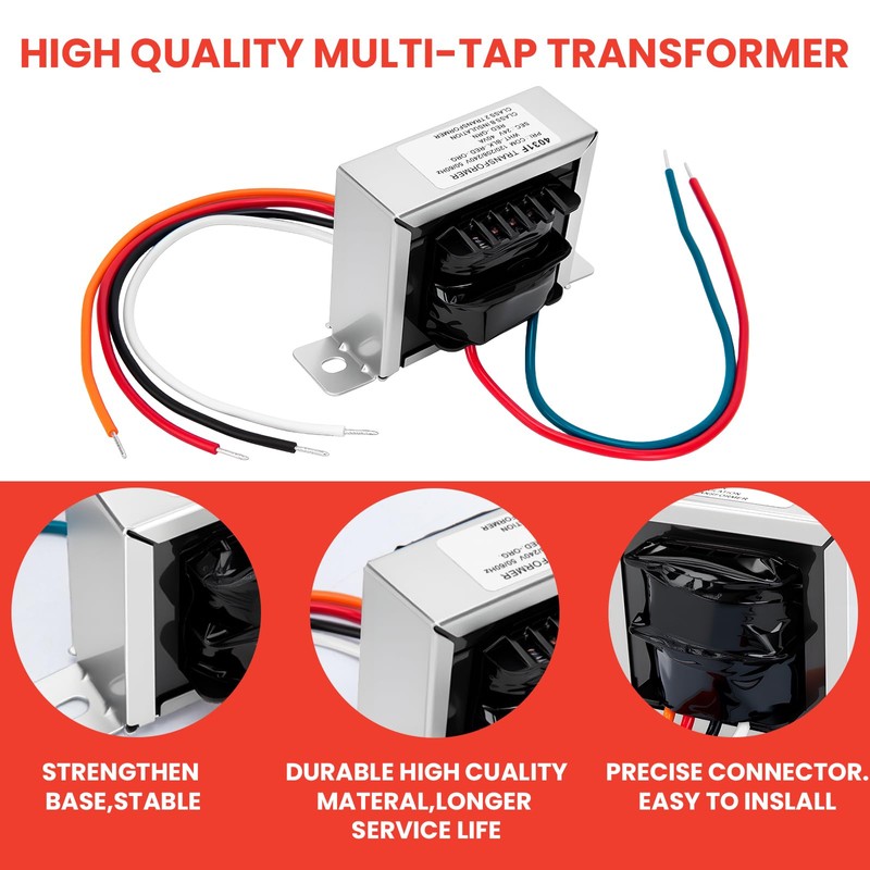 24V 40VA Control Transformer, Primary 120, 208, 240V Secondary 24V,