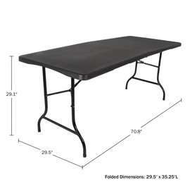 Lavish Home Everyday Home Folding Table, Black