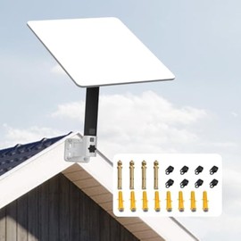 Starlink Wall Mount, Starlink Pole Mount, Equipped with Dual Windproof Safety Protection, Compatible with Starlink Satellite Internet Kit and Starlink V2 Satellite Antenna