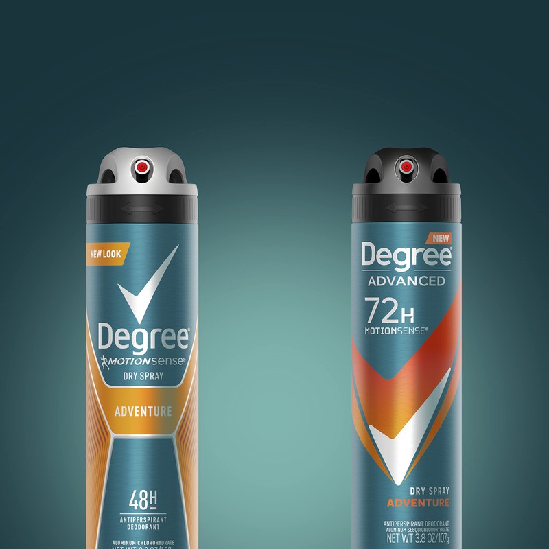 Degree Men Advanced Antiperspirant Deodorant Dry Spray Adventure 72-Hour Sweat