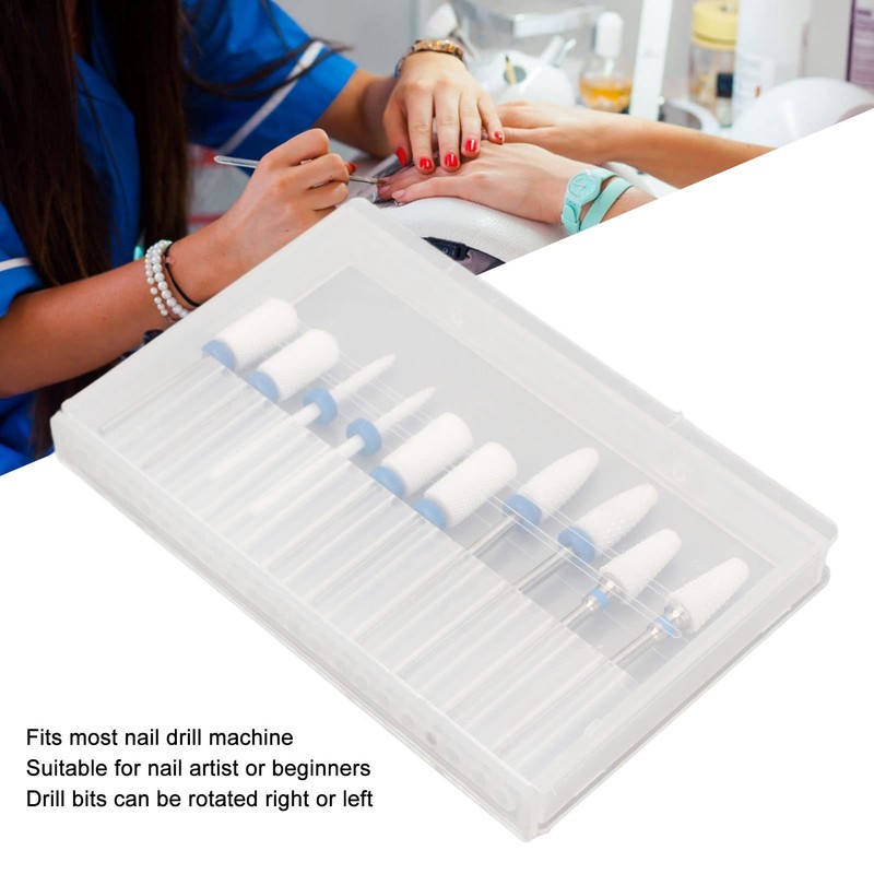 10 Piece Ceramic Nail Cutter Bit Set Manicure Drill Bits