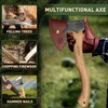 PURPLEBIRD Hatchet Axe with Sheath for Camping, 15 Inch Bushcraft