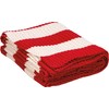 Primitives by Kathy Throw Blanket - Red & White Striped