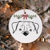 Minimal Dog Christmas Ornament:_#20 Boxer