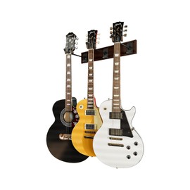 String Swing 3 Guitar Wall Mount Rack – Solid Aluminum Slatwall Rail - for Three Electric or Acoustic 3 Steel Hangers & 1 Rail Expandable Modular Music Room Organization, Storage or Display System COPPER (SW3RL-C-K)