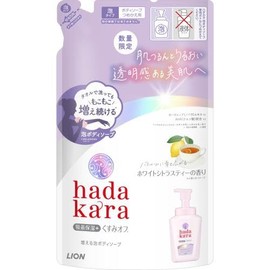 Lion Hadakara Foaming Type White Citrus Tea Scent Refill, Body Soap, 14.2 fl oz (420 ml)