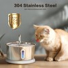 Battery Operated Cat Water Fountain Wireless, 4L/135oz Stainless Steel Pet