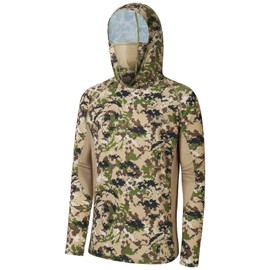 BASSDASH UPF 50+ Men’s Hunting Shirts with Mask Long Sleeve Camo Fishing Hoodie