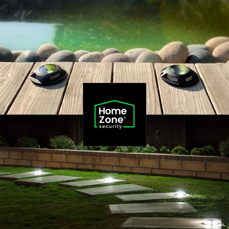 Home Zone Security 4 Packs Solar Deck Light Outdoor 20