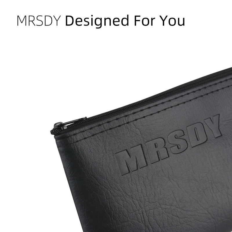 MRSDY Microphone Bag, Black Zipper Pouch Fits for Wired, Wireless