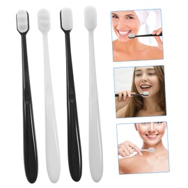 Outanaya 4Pcs Toothbrushes for Adults Compact with Gentle Bristles for Home Camping Business Trips and Outdoor Activities